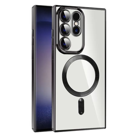 Husa pentru Samsung Galaxy S24 Ultra cu Magsafe integrat, SKYDDAR Luxury Shield - Negru