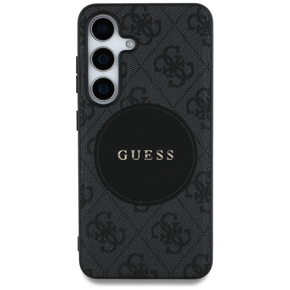 Husa pentru Samsung Galaxy S25, Circle Classic Logo MagSafe, Guess, Negru - 1 | YEO