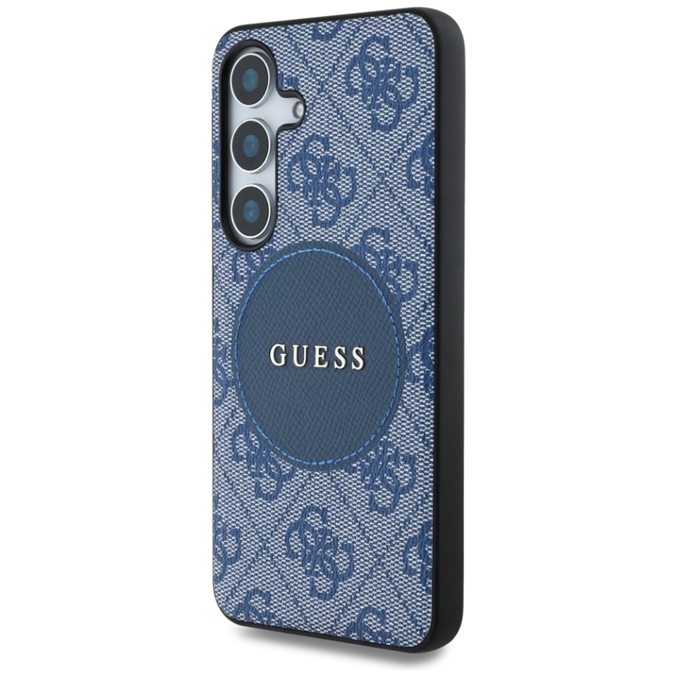 Husa pentru Samsung Galaxy S25, Circle Classic Logo MagSafe, Guess, Albastru - 2 | YEO