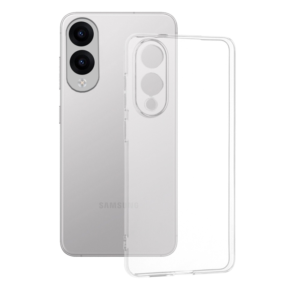 Husa pentru Samsung Galaxy S25 Edge, SKYDDAR INNOVATION, ClearGuard din silicon transparent, Transparenta, set cu sticker