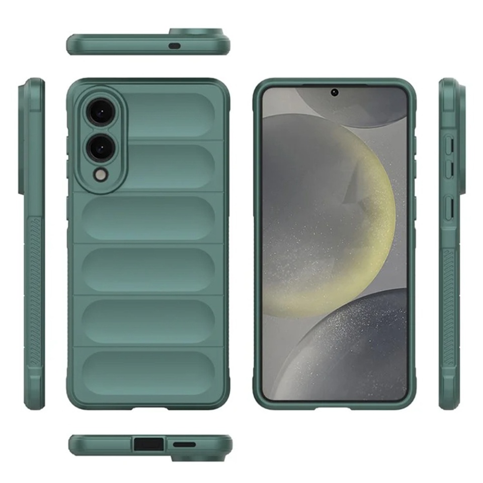 Husa pentru Samsung Galaxy S25 Edge, SKYDDAR INNOVATION, Vogue din Silicon Mat, set cu sticker, Verde - 1 | YEO