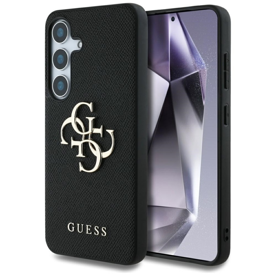 Husa pentru Samsung Galaxy S25, Guess, Hardcase Grained Big and Classic, Negru