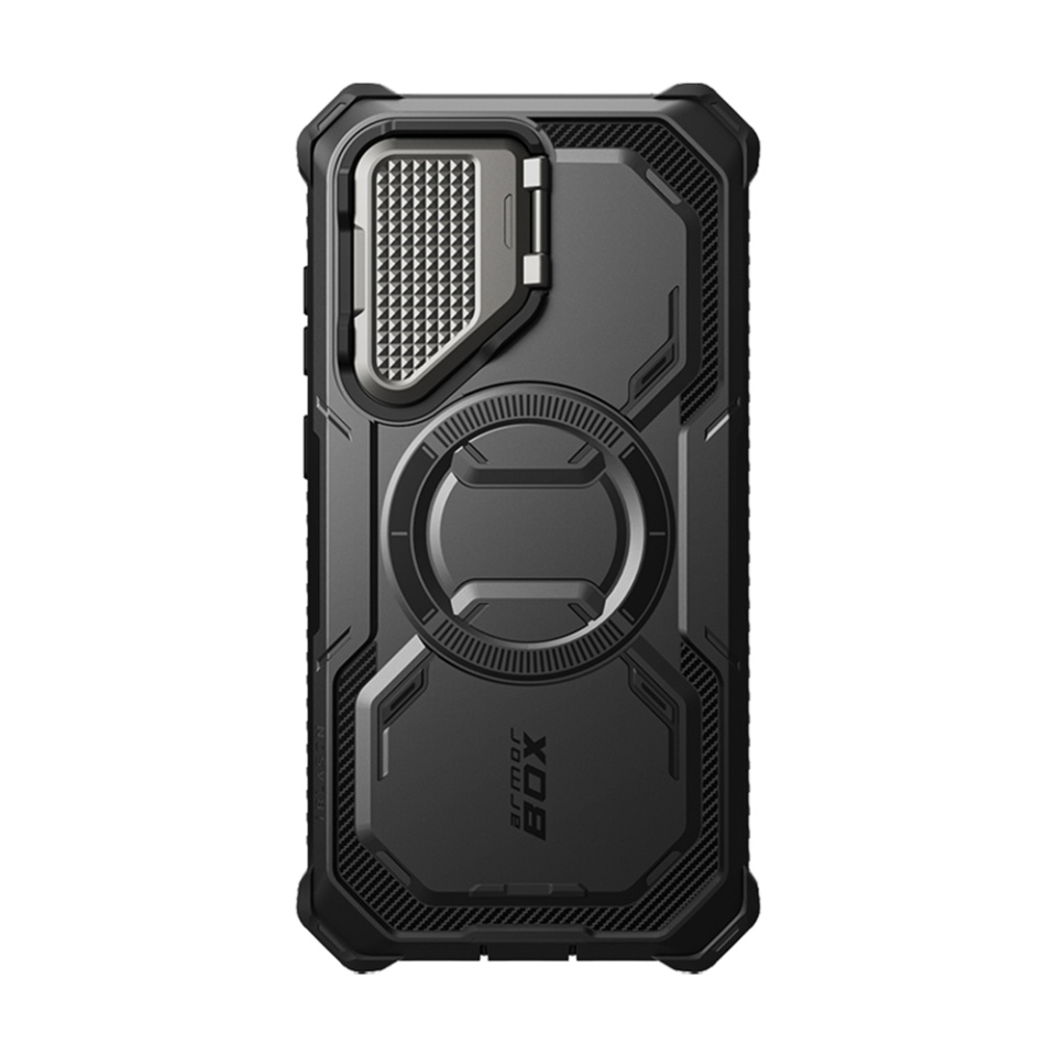 Husa pentru Samsung Galaxy S25, Kickstand, AntiSock, I-Blason Armorbox - Negru - 1 | YEO
