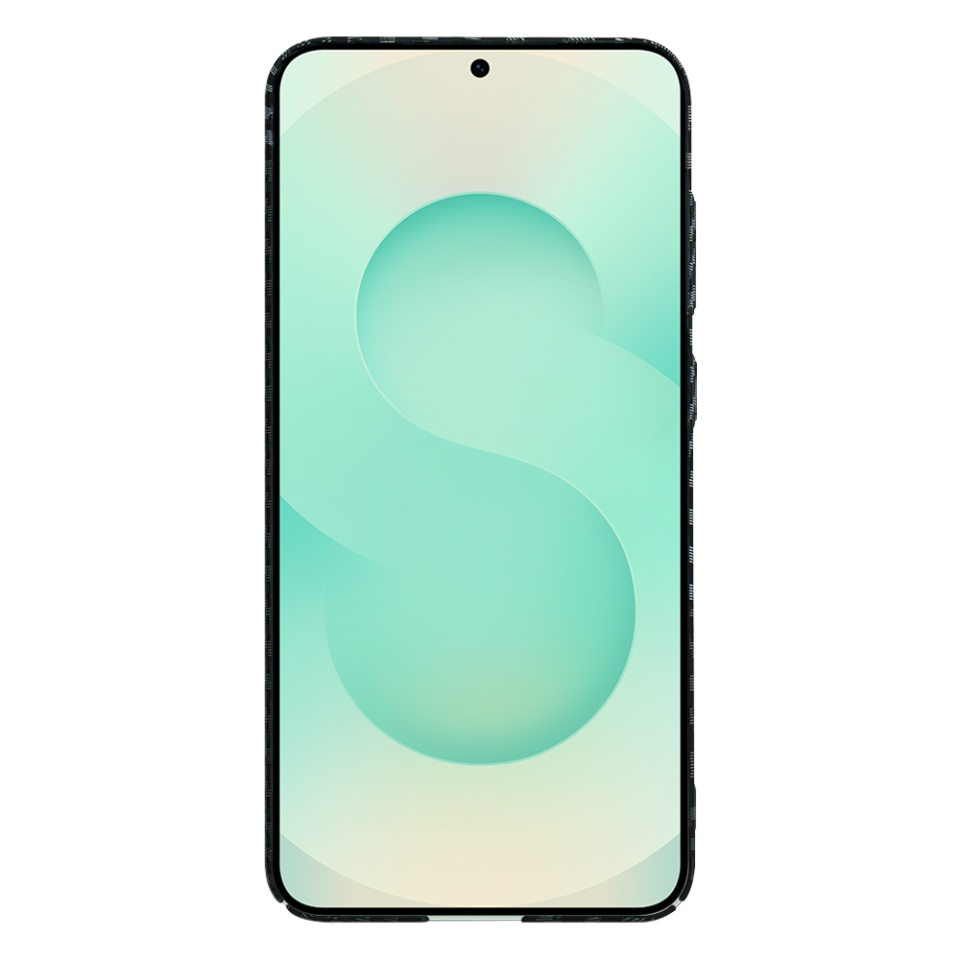 Husa pentru Samsung Galaxy S25 Plus, SKYDDAR INNOVATION, Carbonite FiberShell, Gri, set cu sticker - 2 | YEO