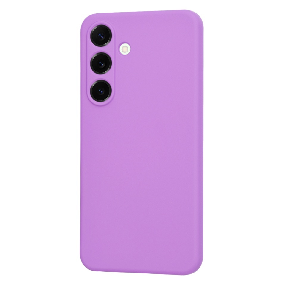Husa pentru Samsung Galaxy S25 Plus, SKYDDAR INNOVATION, din Silicon Catifelat, SoftElegance, set cu sticker, Mov - 2 | YEO
