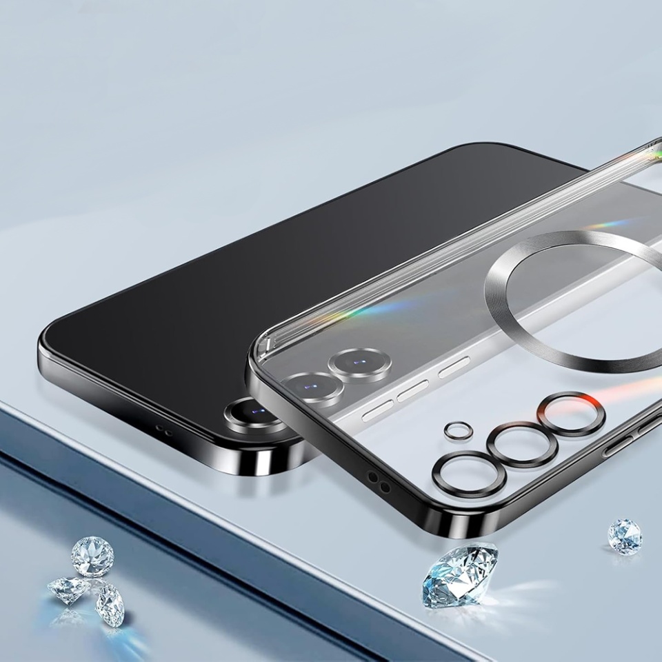 Husa pentru Samsung Galaxy S25, SKYDDAR INNOVATION, Luxury Shield Magsafe, Protectie Antisoc, set cu sticker, Roz - 3 | YEO