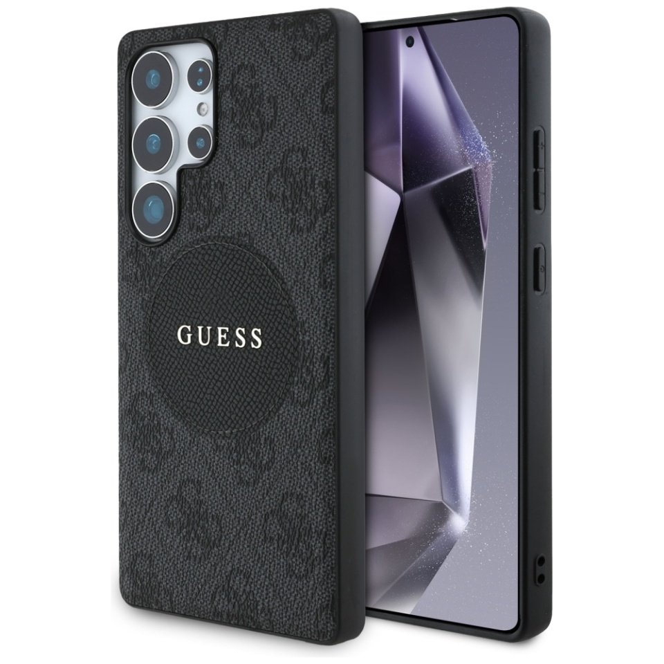 Husa pentru Samsung Galaxy S25 Ultra, Circle Classic Logo MagSafe, Guess, Negru
