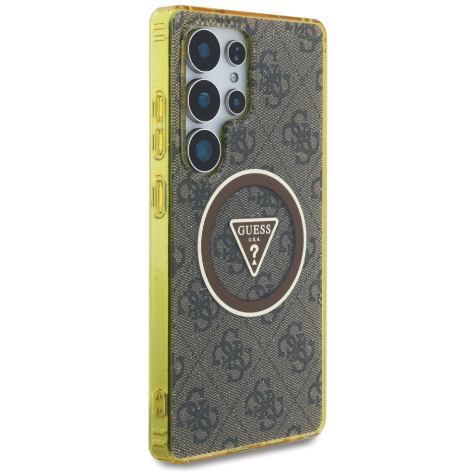 Husa pentru Samsung Galaxy S25 Ultra IML Glitter Circle MagSafe, Guess - Maro - 2 | YEO