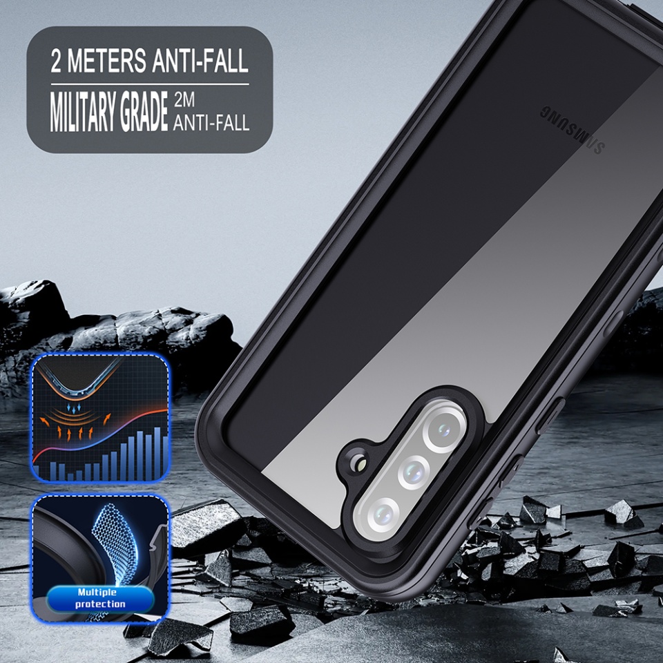 Husa pentru Samsung Galaxy S25 Ultra, ShellBox, Waterproof IP68 Case, Full Body, Protectie Totala, Anti-Soc, Rezistenta la Apa si Praful, Negru - 2 | YEO