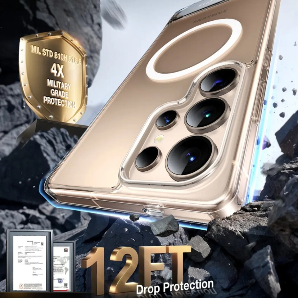 Husa pentru Samsung Galaxy S25 Ultra, Torras Pstand MagSafe, Transparenta - 2 | YEO