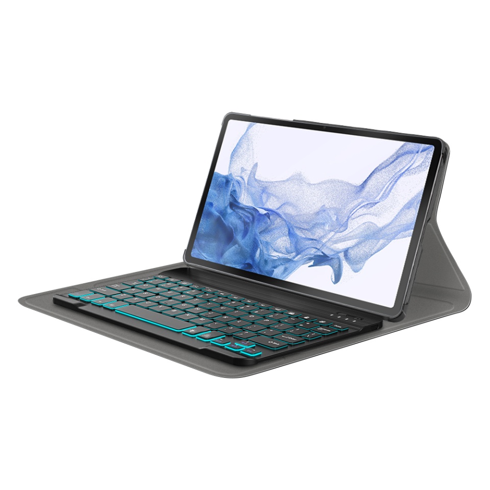 Husa pentru Samsung Galaxy Tab S8 cu Tastatura Bluetooth si Protectie 360°, SKDR DuoSmart Cover - Negru - 1 | YEO
