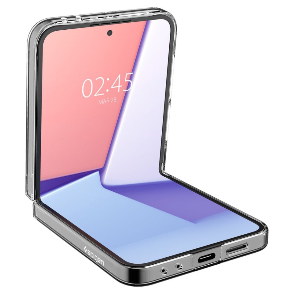 Husa pentru Samsung Galaxy Z Flip6 din silicon premium, Spigen Air Skin - Transparenta - 3 | YEO