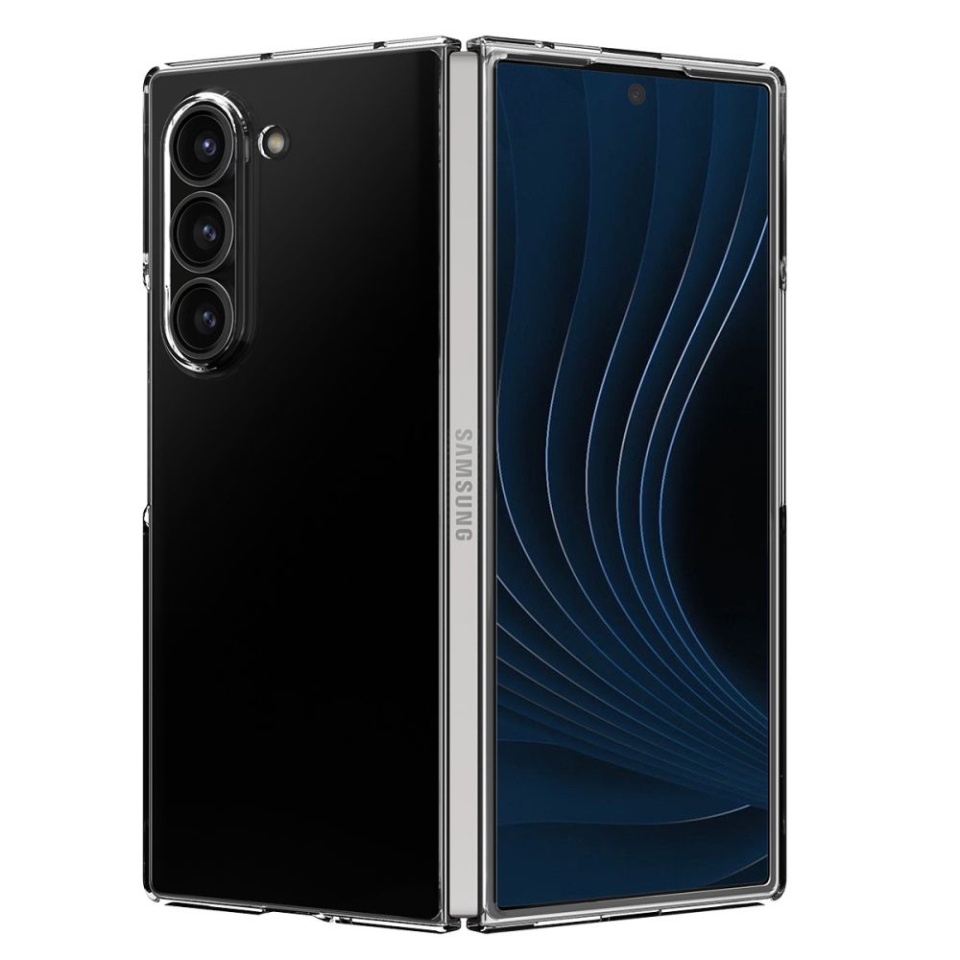 Husa pentru Samsung Galaxy Z Fold6 din silicon premium, Spigen Air Skin - Transparenta