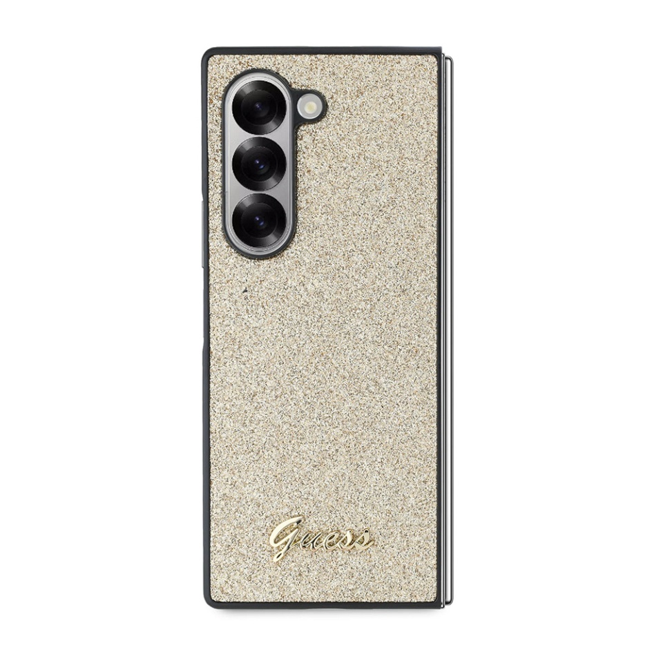 Husa pentru Samsung Galaxy Z Fold6, Glitter Script, Guess, Auriu - 1 | YEO