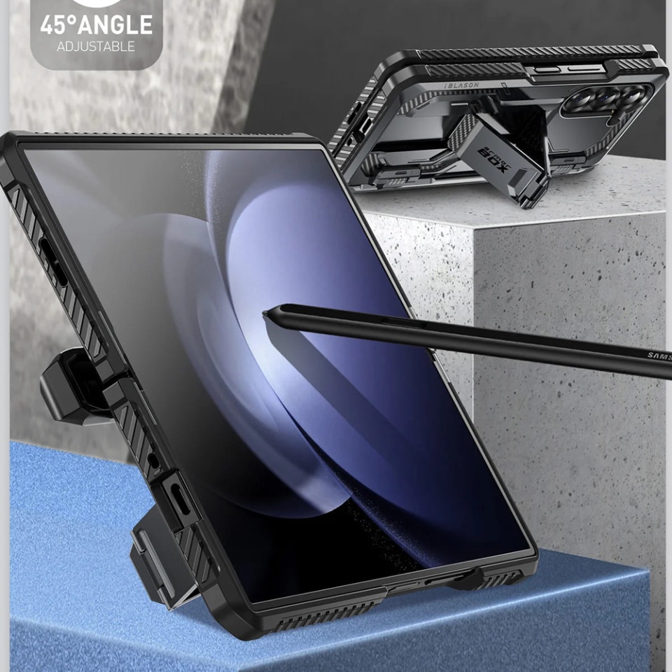 Husa pentru Samsung Galaxy Z Fold6, Kickstand, AntiSock, I-Blason Armorbox - Negru - 1 | YEO