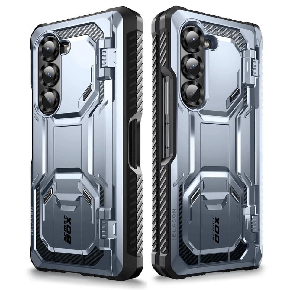 Husa pentru Samsung Galaxy Z Fold6, Kickstand, AntiSock, I-Blason Armorbox - Albastru - 1 | YEO