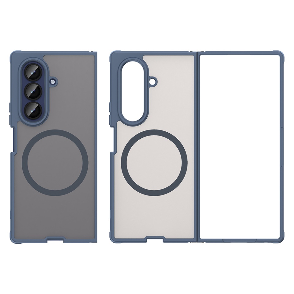 Husa pentru Samsung Galaxy Z Fold7, SKYDDAR INNOVATION, HaloFrost MagSafe II, Antisoc, set cu sticker, Bleumarin - 1 | YEO