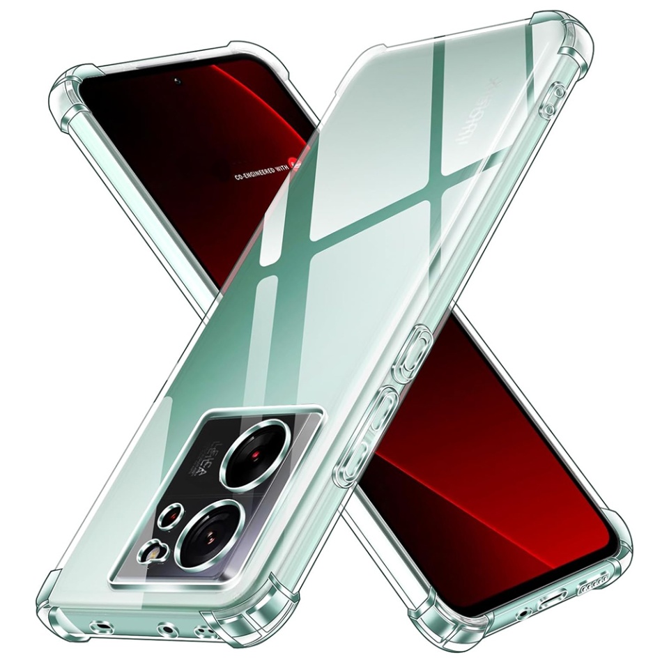 Husa pentru Xiaomi 13T / 13T Pro , SKYDDAR INNOVATION, Shockproof Clear din Silicon Slim, Transparenta, set cu sticker