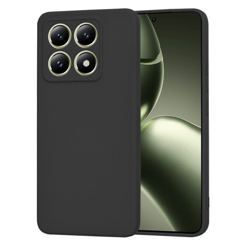 Husa pentru Xiaomi 14T din Silicon Catifelat, Protectie Premium, Skyddar SoftElegance - Negru - 6