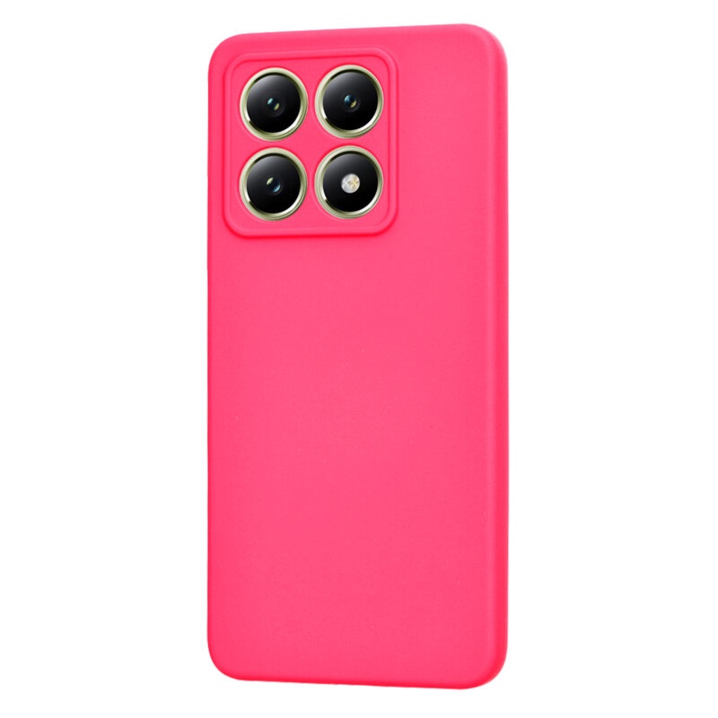 Husa pentru Xiaomi 14T Pro din Silicon Catifelat, Protectie Premium, Skyddar SoftElegance - Fucsia - 2 | YEO