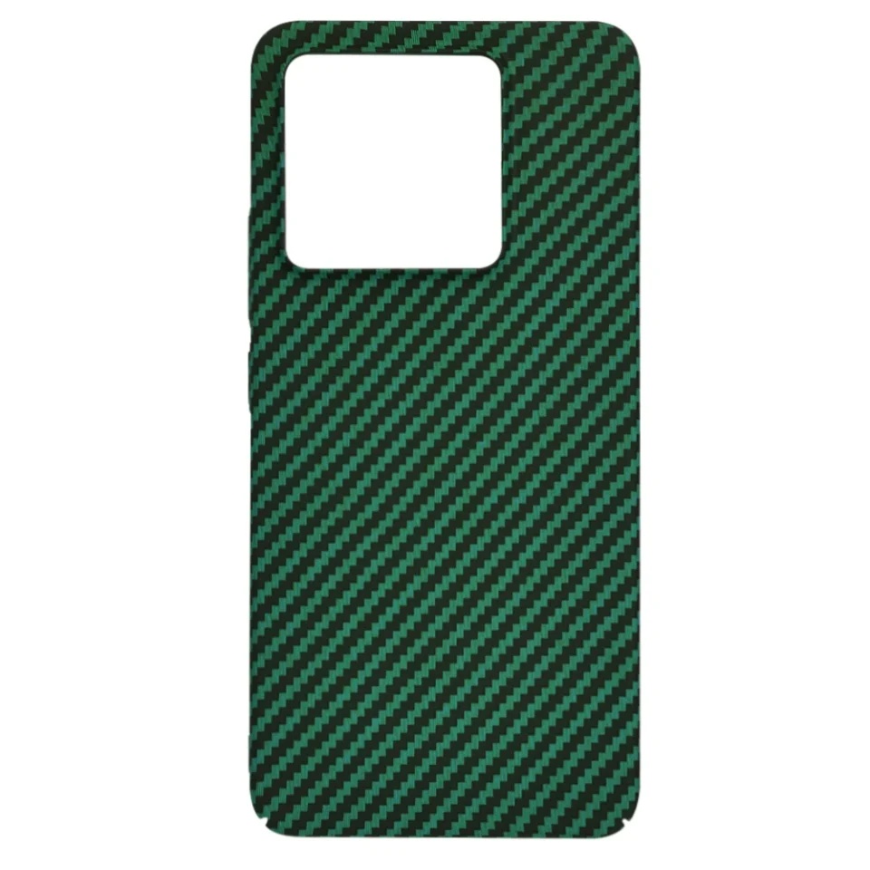 Husa pentru Xiaomi 14T Pro, Finisaj Premium cu Textura de Carbon, Design Elegant, SKDR CarbonFlex - Verde - 3 | YEO