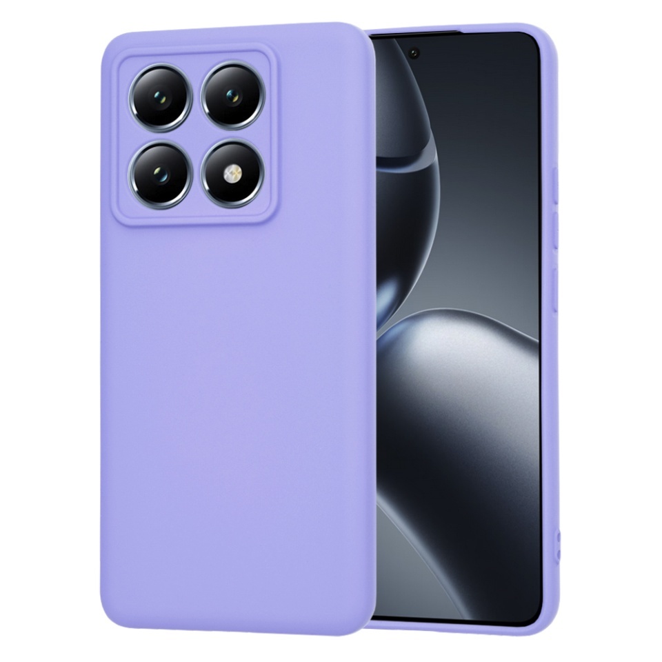 Husa pentru Xiaomi 14T Pro, SKYDDAR INNOVATION, din Silicon Catifelat, SoftElegance, set cu sticker, Violet