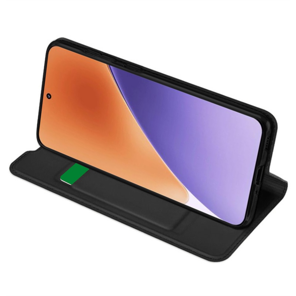 Husa pentru Xiaomi 15, SKYDDAR INNOVATION, Magskin Book, tip Carte cu Portofel Interior, set cu sticker, Negru - 1 | YEO