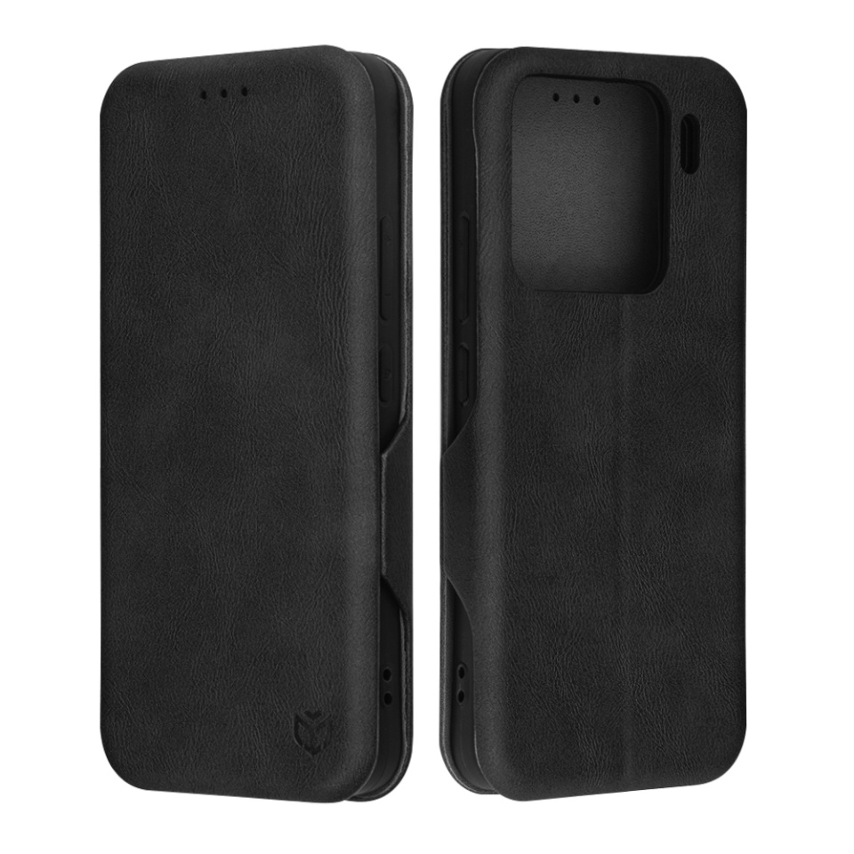 Husa pentru Xiaomi 15, SKYDDAR INNOVATION, Safe Wallet tip carte din Piele Ecologica, Suport Carduri, Inchidere Magnetica, Negru, set cu sticker