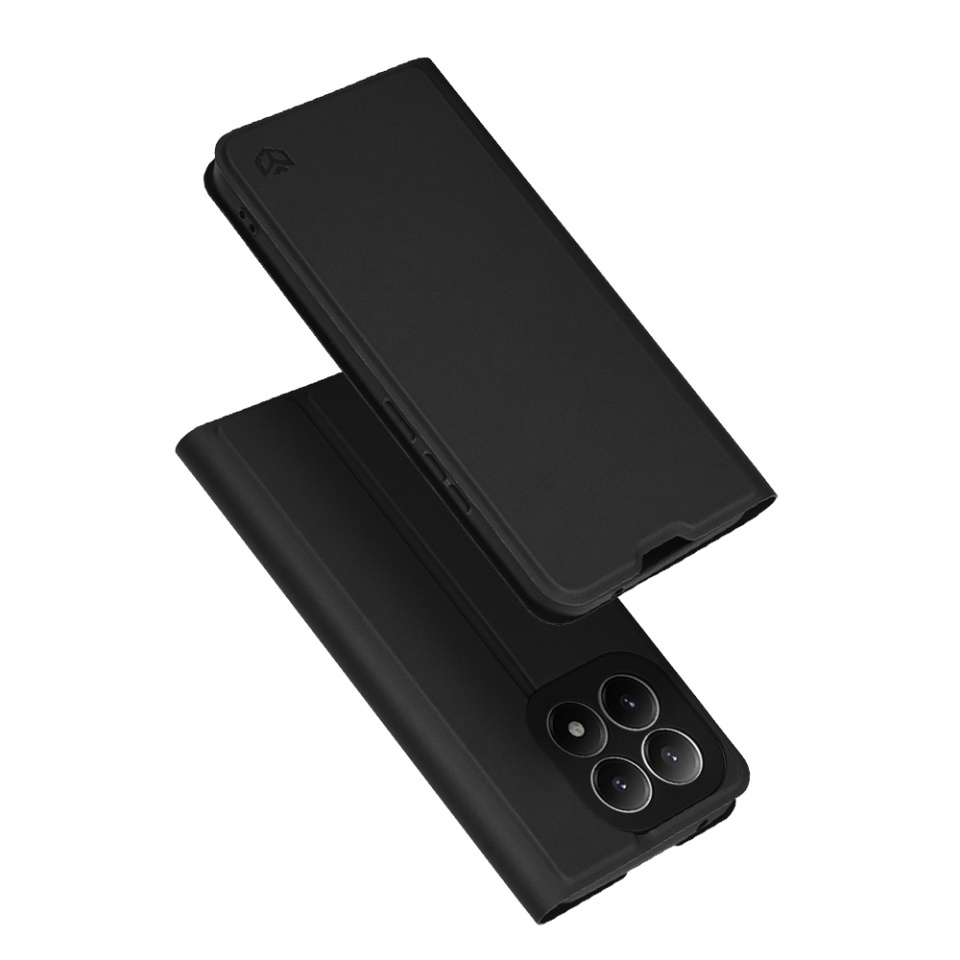 Husa pentru Xiaomi 15T, SKYDDAR INNOVATION, Magskin Book, tip Carte cu Portofel Interior, set cu sticker, Negru