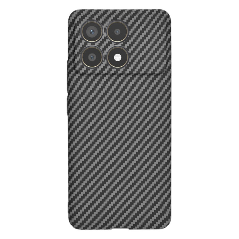 Husa pentru Xiaomi Poco F6 Pro, Finisaj Premium cu Textura de Carbon, Design Elegant, SKDR CarbonFlex - Negru - 2 | YEO