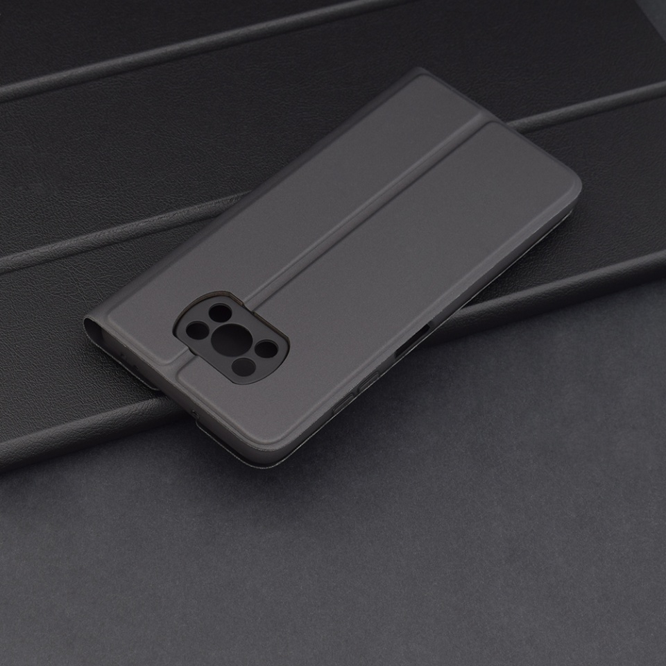 Husa pentru Xiaomi Poco X3 Pro / Poco X3 NFC / Poco X3, SKYDDAR INNOVATION, Magskin Book, tip Carte cu Portofel Interior, set cu sticker, Negru - 1 | YEO