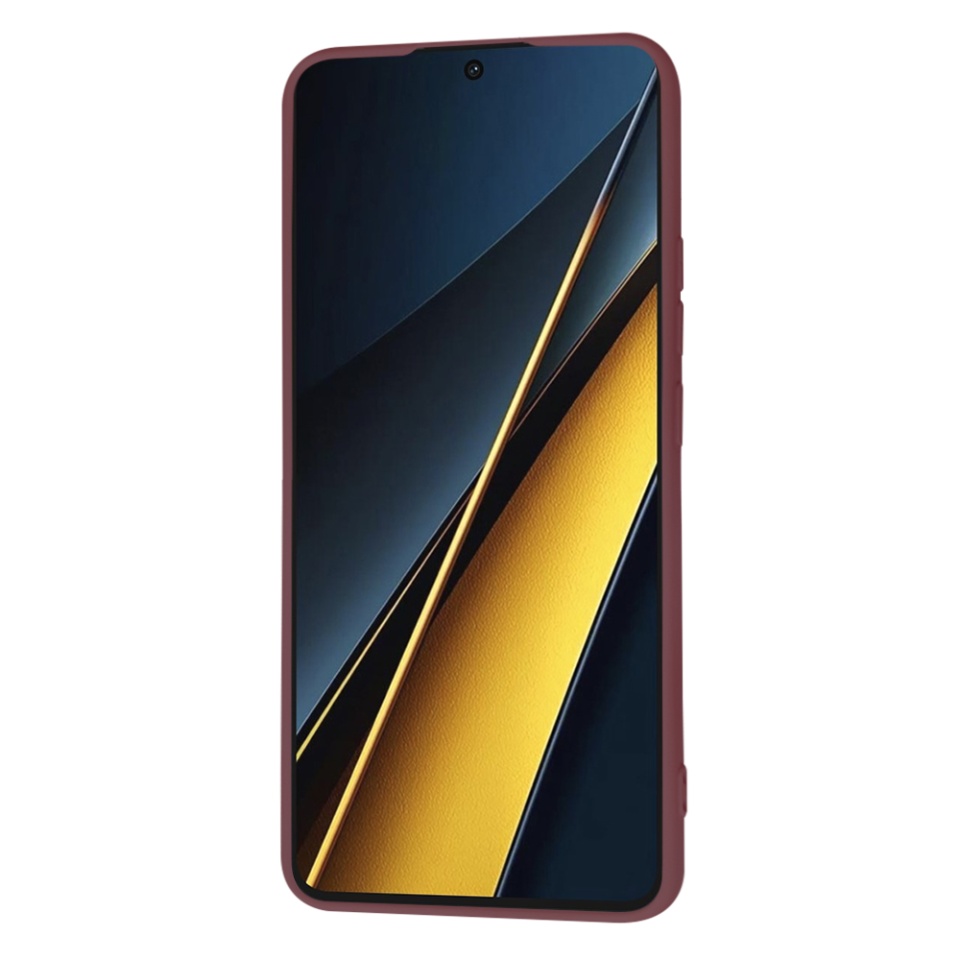 Husa pentru Xiaomi Poco X6 Pro din Silicon Catifelat, Protectie Premium, Skyddar SoftElegance - Bordo - 2 | YEO