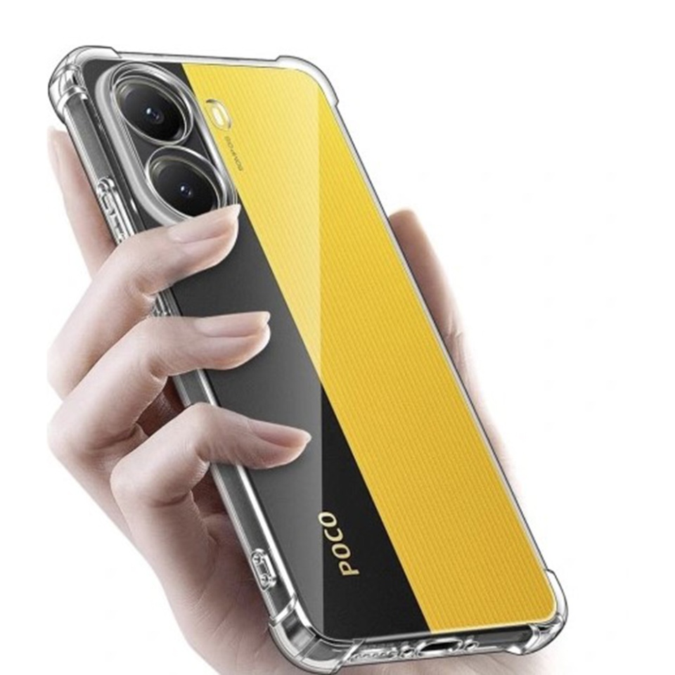 Husa pentru Xiaomi Poco X7 Pro , SKYDDAR INNOVATION, Shockproof Clear din Silicon Slim, Transparenta, set cu sticker - 2 | YEO