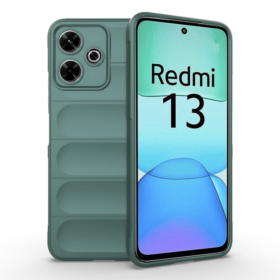 Husa pentru Xiaomi Redmi 13 / Poco M6 4G eleganta, din silicon mat, SKDR Vogue - Verde