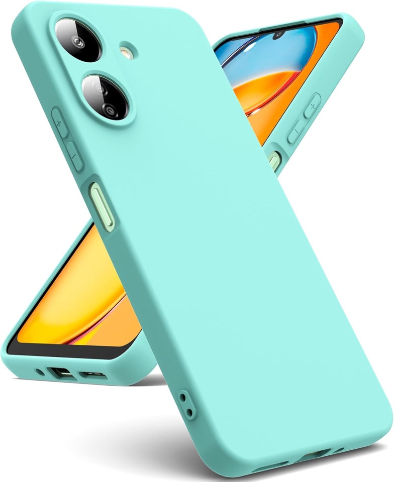 Husa pentru Xiaomi Redmi 13C 5G / Poco M6 din Silicon Catifelat, Protectie Premium, Skyddar SoftElegance - Verde deschis