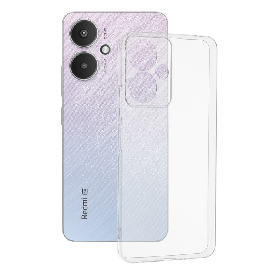 Husa pentru Xiaomi Redmi 13C 5G / Poco M6 din silicon transparent, SKDR ClearGuard - Transparent