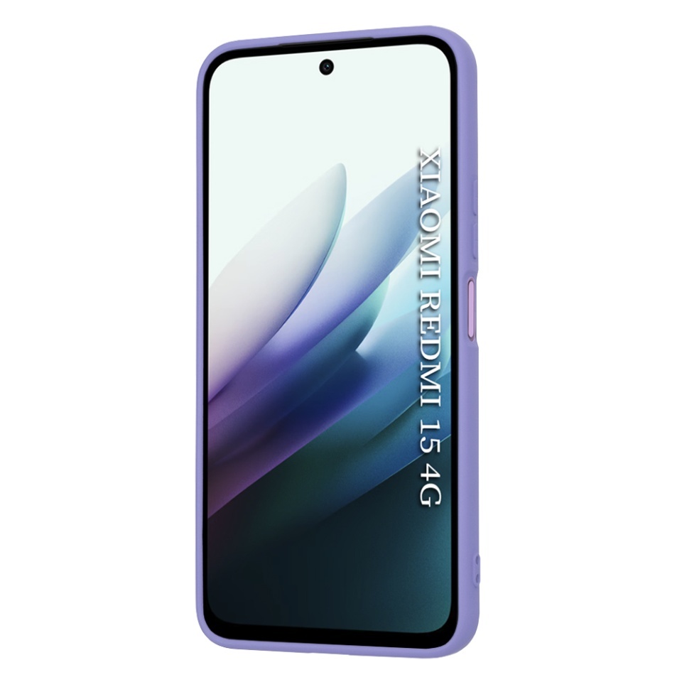 Husa pentru Xiaomi Redmi 15 5G / Redmi 15 4G, SKYDDAR INNOVATION, din Silicon Catifelat, SoftElegance, set cu sticker, Violet - 1 | YEO