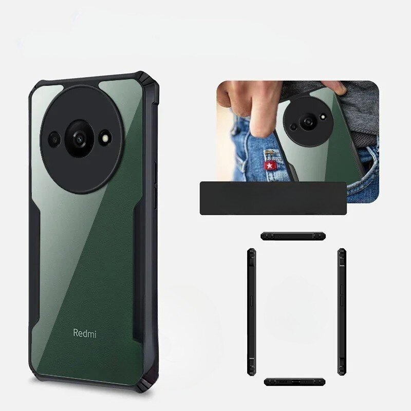 Husa pentru Xiaomi Redmi A3, anti soc, Skyddar StealthArmor - Negru - 3 | YEO