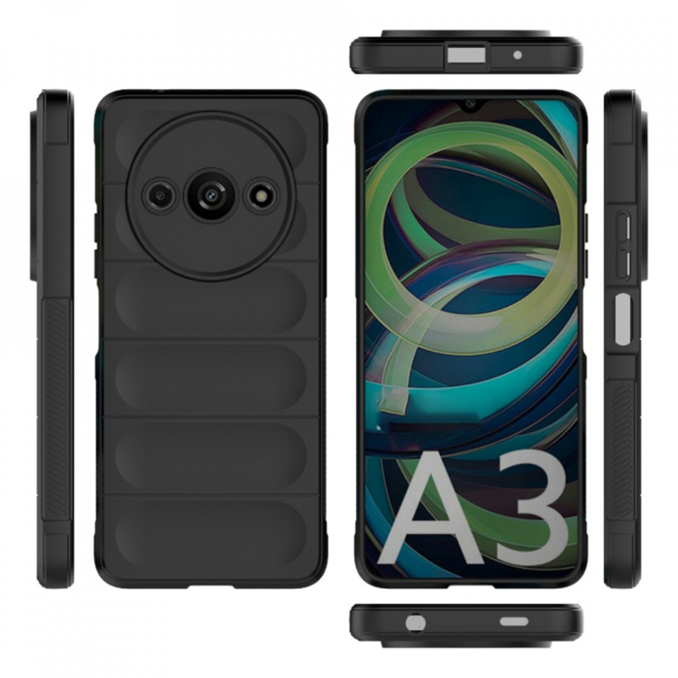Husa pentru Xiaomi Redmi A3 eleganta, din silicon mat, SKDR Vogue - Negru - 1 | YEO