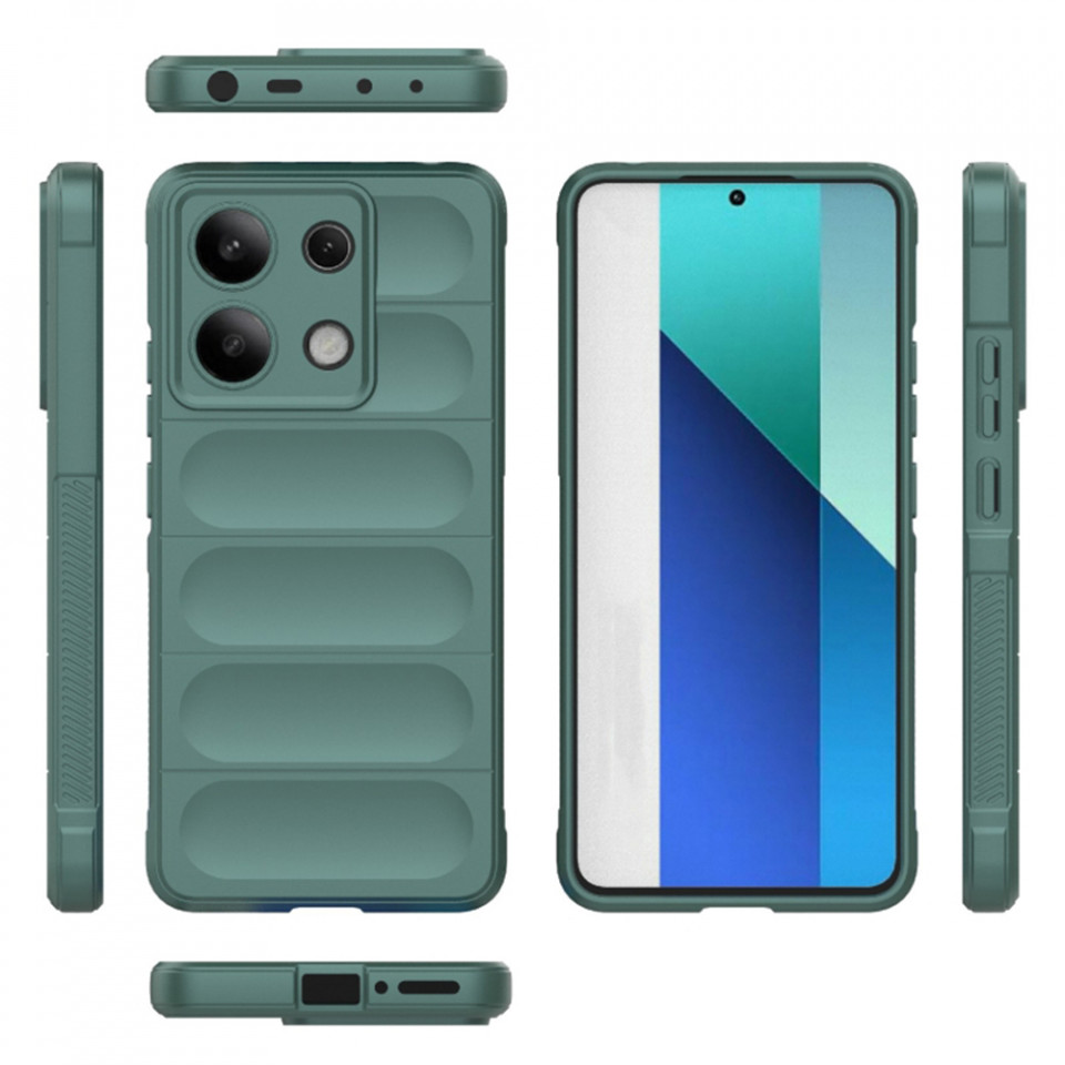 Husa pentru Xiaomi Redmi Note 13 4G eleganta, din silicon mat, SKDR Vogue - Verde - 1 | YEO