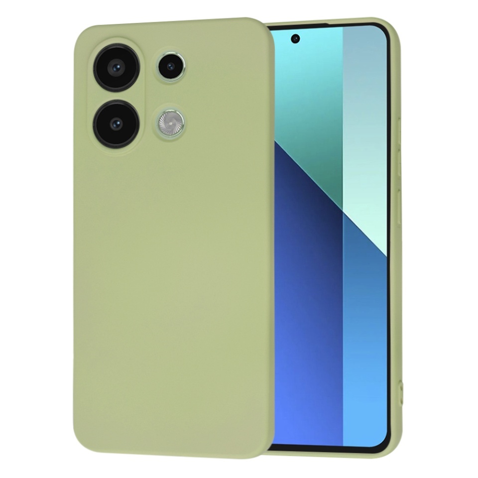 Husa pentru Xiaomi Redmi Note 13 4G, SKYDDAR INNOVATION, din Silicon Catifelat, SoftElegance, set cu sticker, Verde
