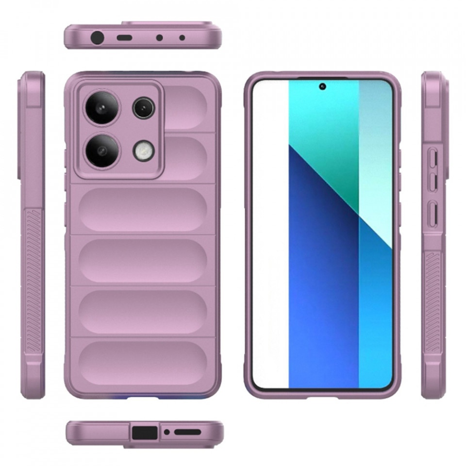 Husa pentru Xiaomi Redmi Note 13 5G eleganta, din silicon mat, SKDR Vogue - Negru - 1 | YEO