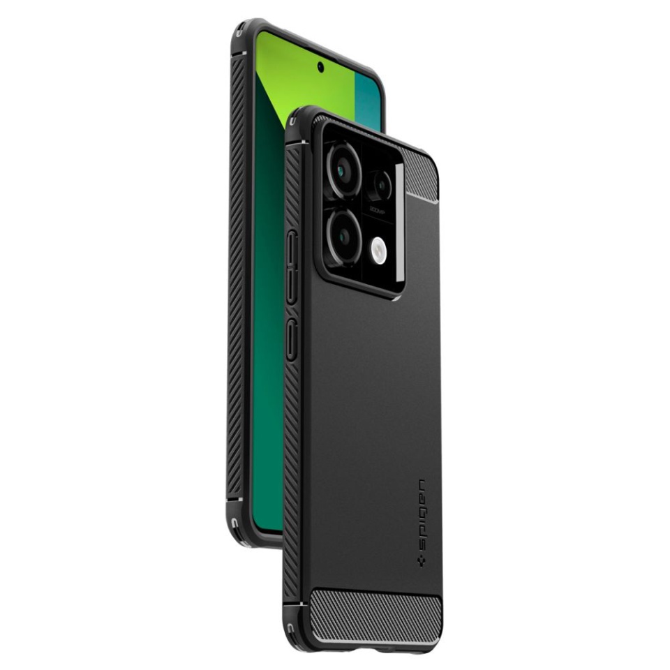 Husa pentru Xiaomi Redmi Note 13 Pro 5G, Spigen Rugged Armor - Negru - 3 | YEO