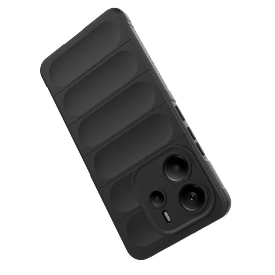 Husa pentru Xiaomi Redmi Note 14 4G (163.25 x 76.55 x 8.16mm), SKYDDAR INNOVATION, Vogue din Silicon Mat, set cu sticker, Negru - 3 | YEO