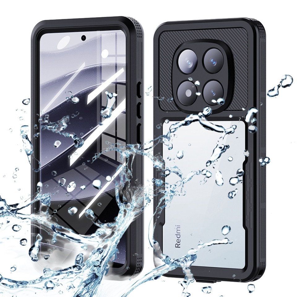 Husa pentru Xiaomi Redmi Note 14 Pro 5G / Poco X7, ShellBox, Waterproof IP68 Case, Full Body, Protectie Totala, Anti-Soc, Rezistenta la Apa si Praful, Negru