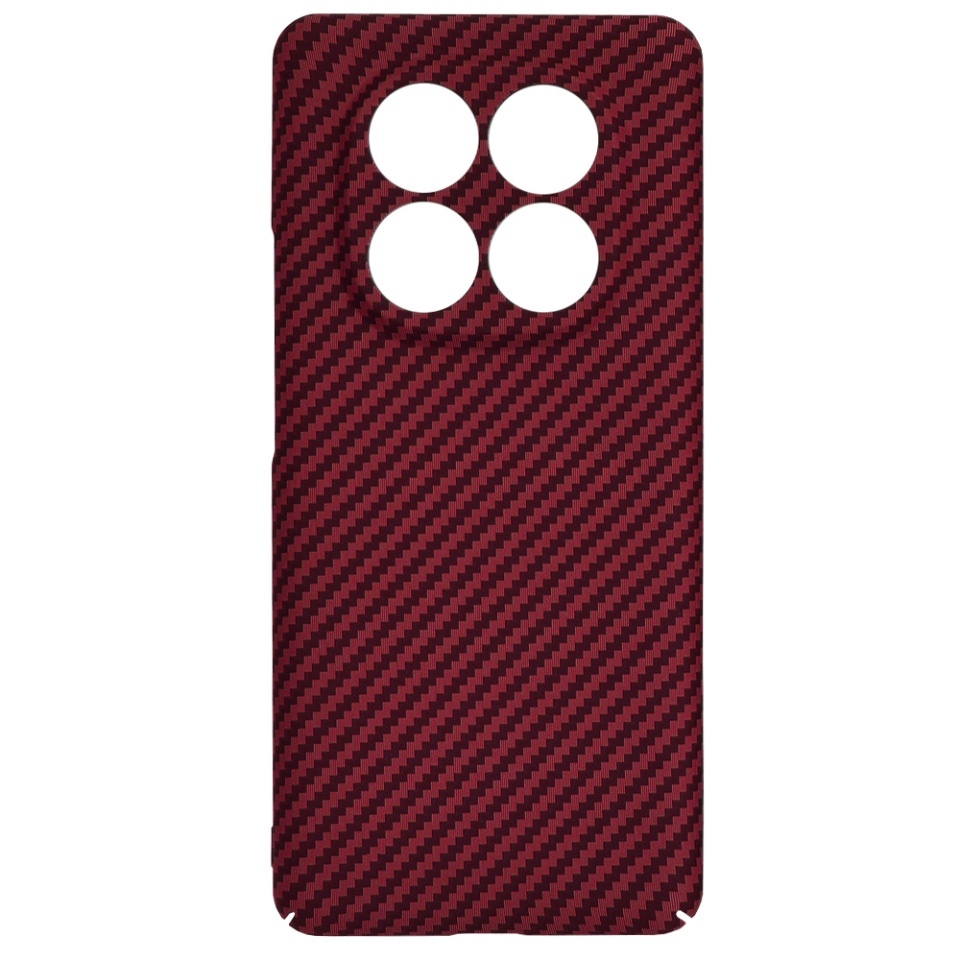 Husa pentru Xiaomi Redmi Note 14 Pro 5G / Poco X7, SKYDDAR INNOVATION, textura carbon, Carbonite FiberShell, set cu sticker, Rosu, - 3 | YEO
