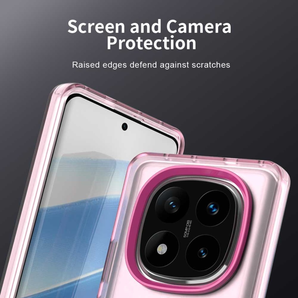 Husa pentru Xiaomi Redmi Note 14 Pro 5G / Poco X7, SKYDDAR INOVATION, CandyCase, Magsafe, set cu sticker, Roz - 1 | YEO