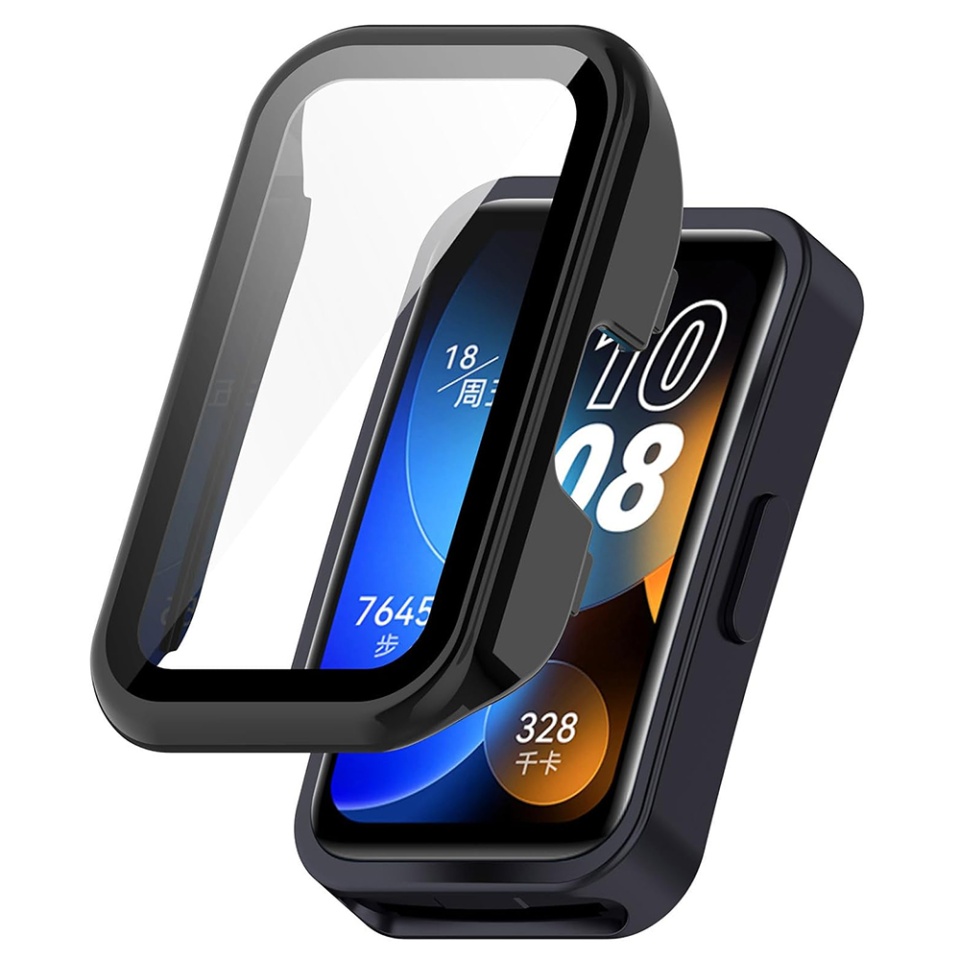 Husa Protectie 360°, Ultra-Subtire, Anti-Soc pentru A Huawei Band 8 / 9, Anti-Soc Full Screen - Negru