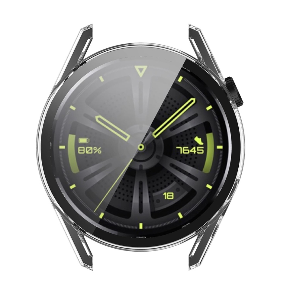 Husa Protectie 360°, Ultra-Subtire, Anti-Soc pentru Huawei Watch GT 3 (42mm), Anti-Soc Full Screen - Transparenta - 3 | YEO