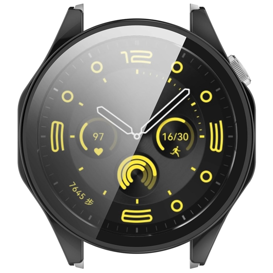 Husa Protectie 360°, Ultra-Subtire, Anti-Soc pentru Huawei Watch GT 4 (41mm), Anti-Soc Full Screen - Negru - 1 | YEO